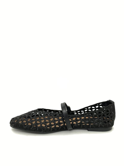 Mary Jane Shoe Satin BLACK