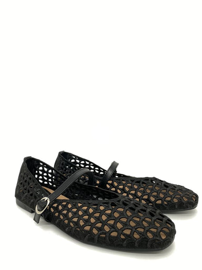 Mary Jane Shoe Satin BLACK