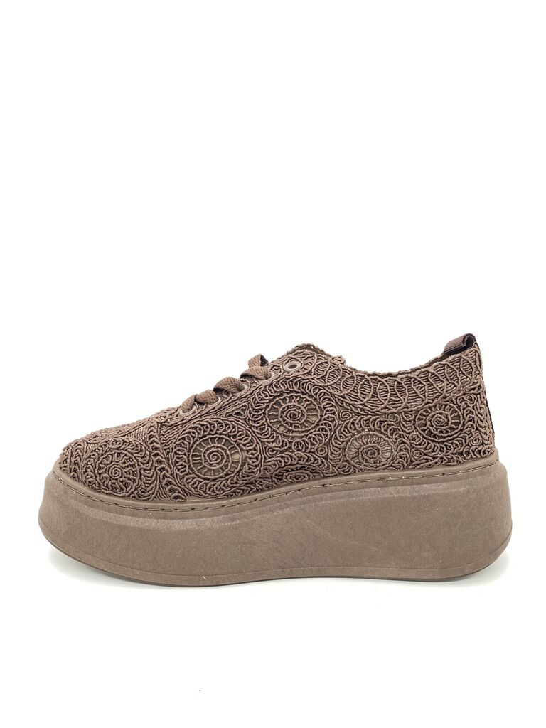 Sneaker Embroidery BROWN