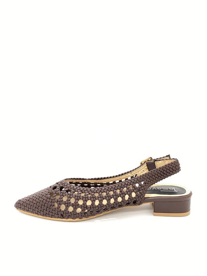 Sling-Back Braided.Nappa BROWN