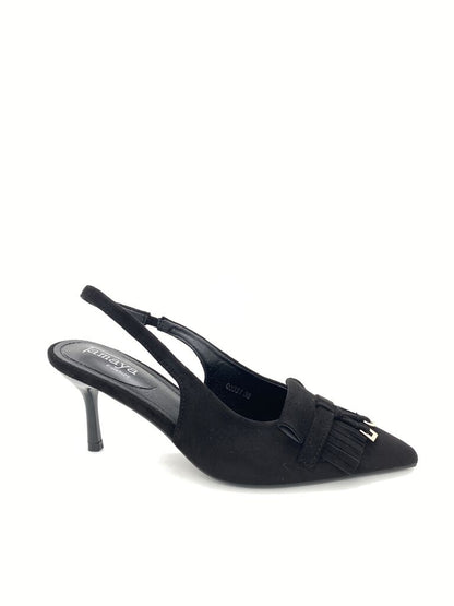 Sling-Back Suede BLACK