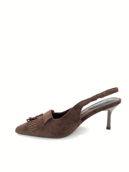 Sling-Back Suede BROWN