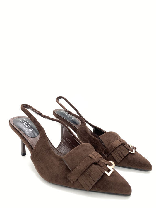 Sling-Back Suede BROWN