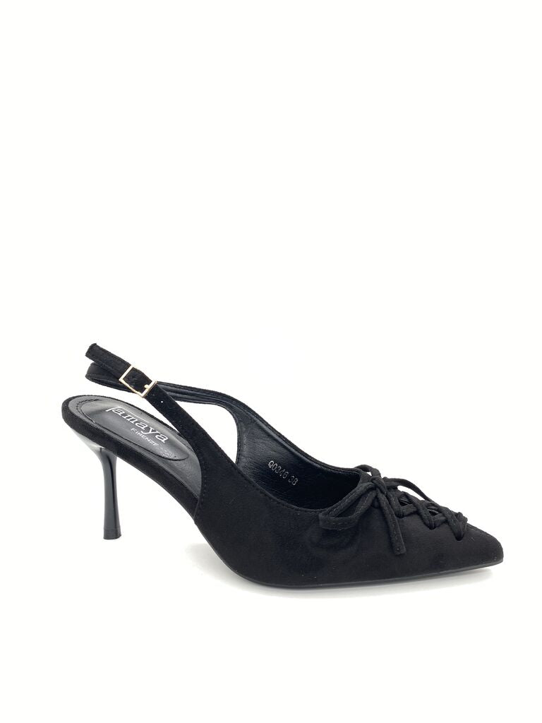 Sling-Back Suede BLACK