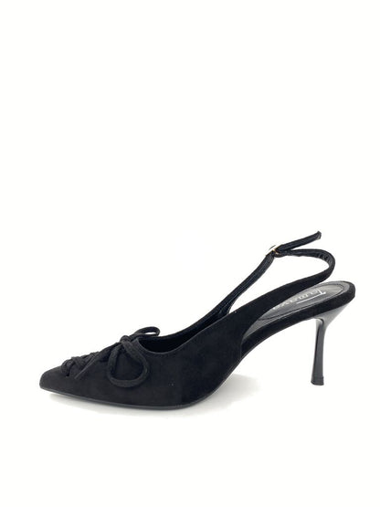 Sling-Back Suede BLACK