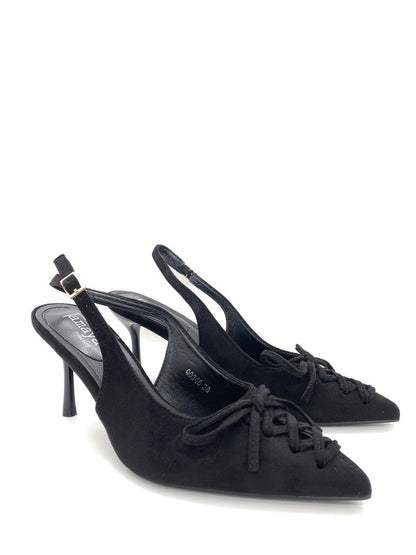 Sling-Back Suede BLACK
