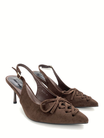 Sling-Back Suede BROWN
