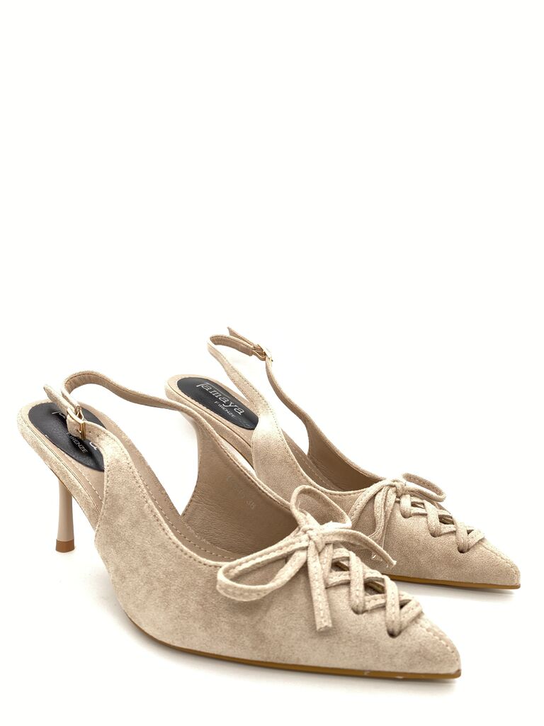 Sling-Back Suede KHAKI