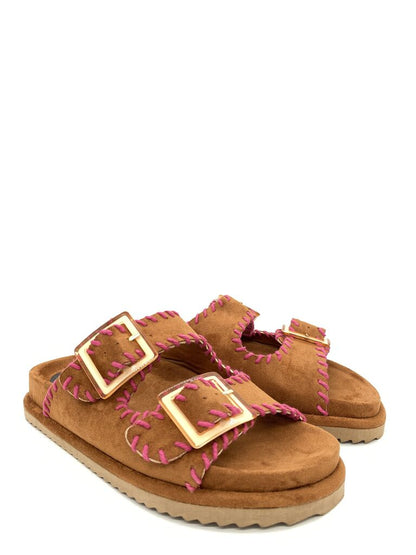 Slide Suede CAMEL