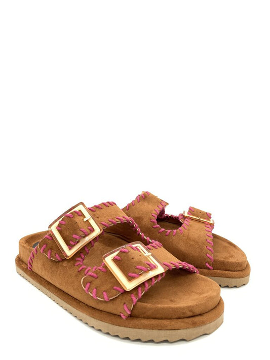 Slide Suede CAMEL