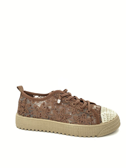 Sneaker Embroidery BROWN