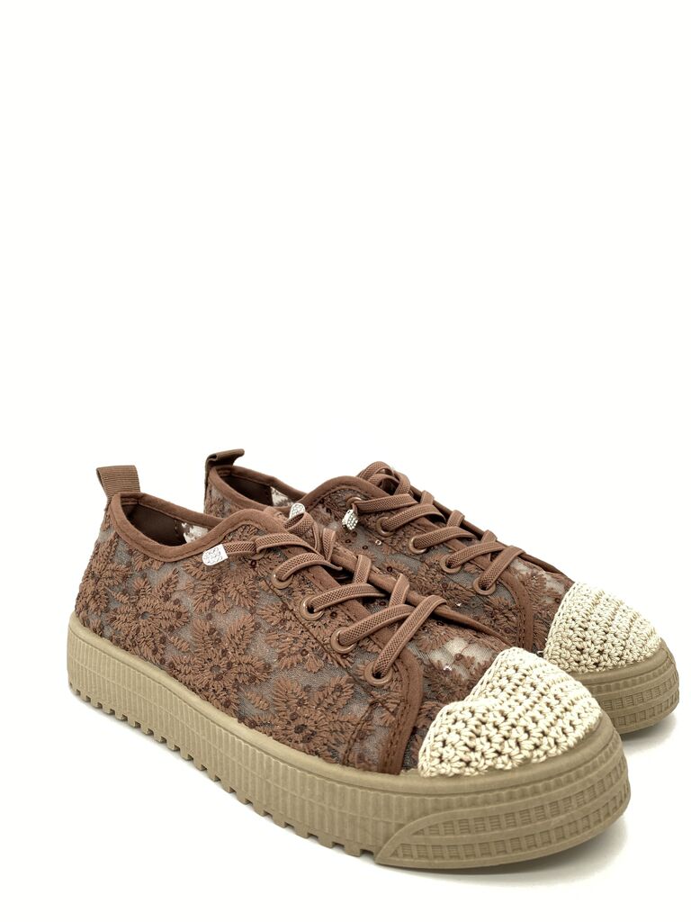 Sneaker Embroidery BROWN
