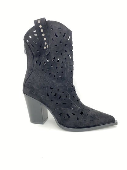 Western Boot Suede BLACK
