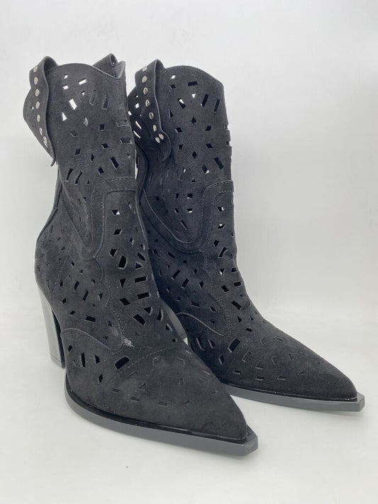 Western Boot Suede BLACK