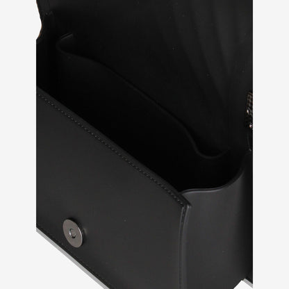 Black Quilted Crossbody Bag with Chain Strap