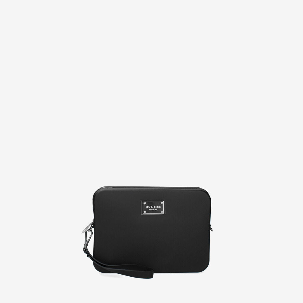 Black Neoprene Slim Pouch with Wrist Strap
