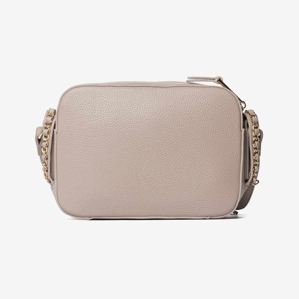 Taupe Textured Crossbody with Coin Pouch