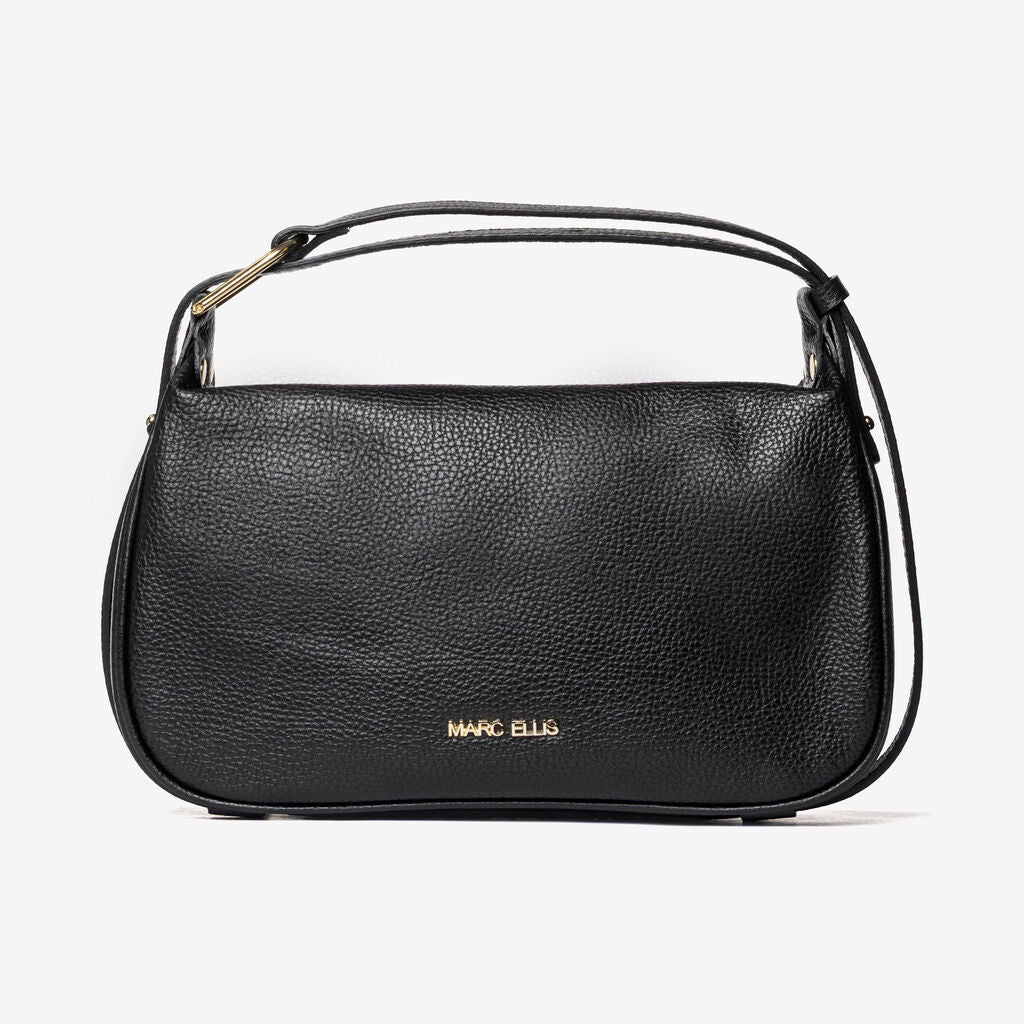 Black Textured Bag with Elegant Handle