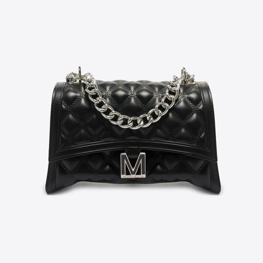 Black Quilted Chain Shoulder Bag