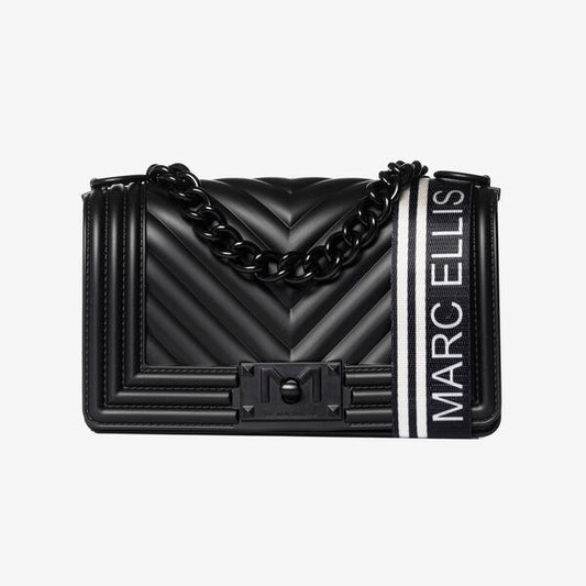 Black Quilted Bag with Chain Strap