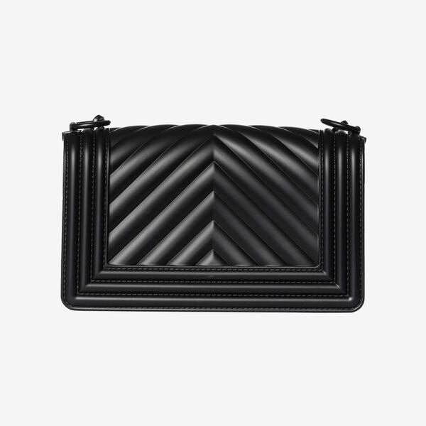 Black Quilted Bag with Chain Strap