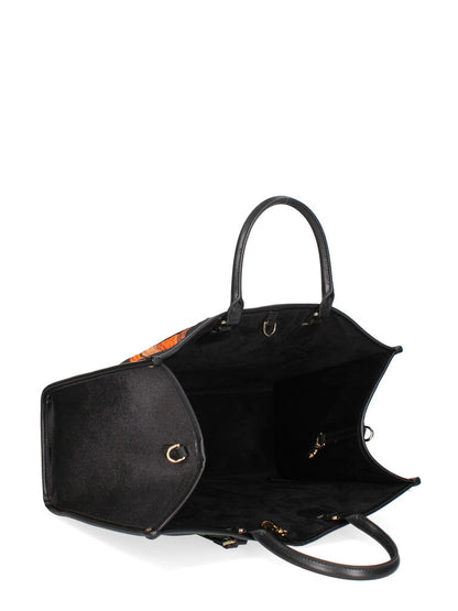 Black Velvet Tote with Vibrant Embroidered Design
