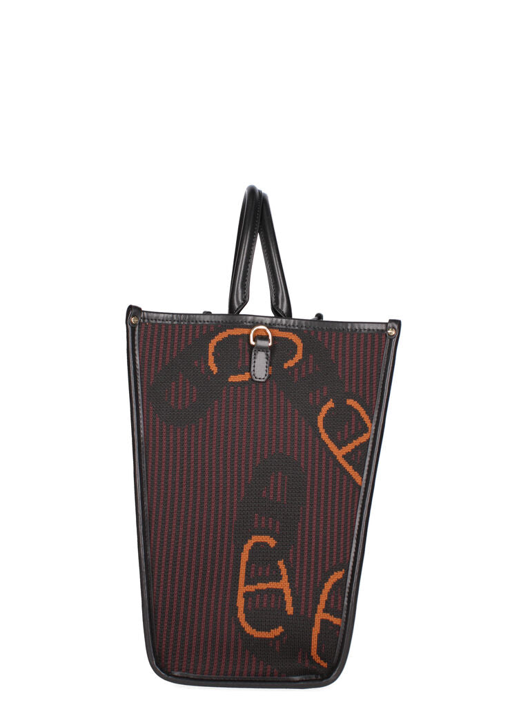 Multicolor Geometric Tote Bag with Dual Handles
