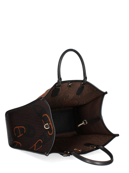 Multicolor Geometric Tote Bag with Dual Handles