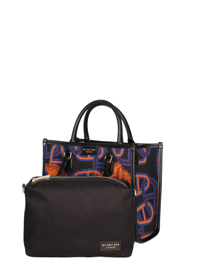 Vibrant Abstract Print Tote Bag with Dual Handles