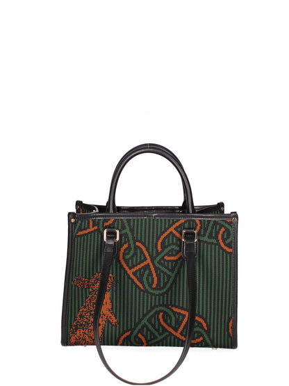 Multi-Color Tapestry Tote Bag with Animal Motif