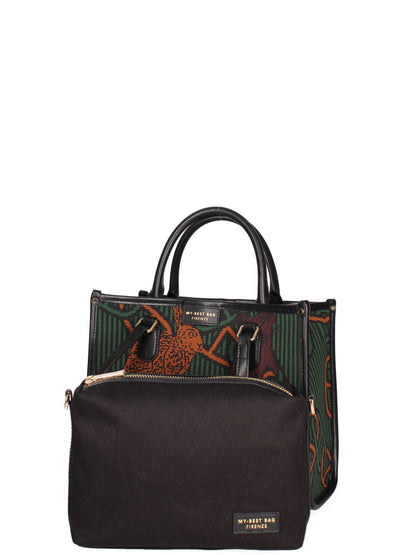 Multi-Color Tapestry Tote Bag with Animal Motif