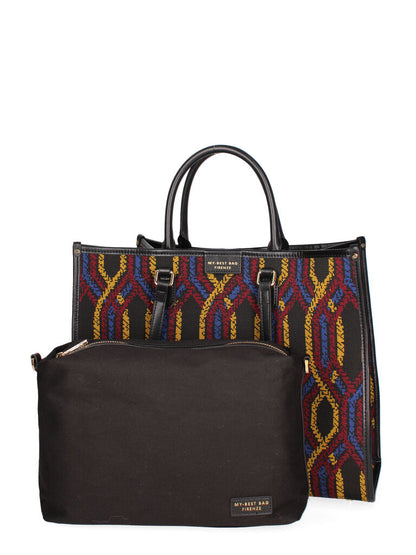 Colorful Geometric Tote Bag with Dual Handles