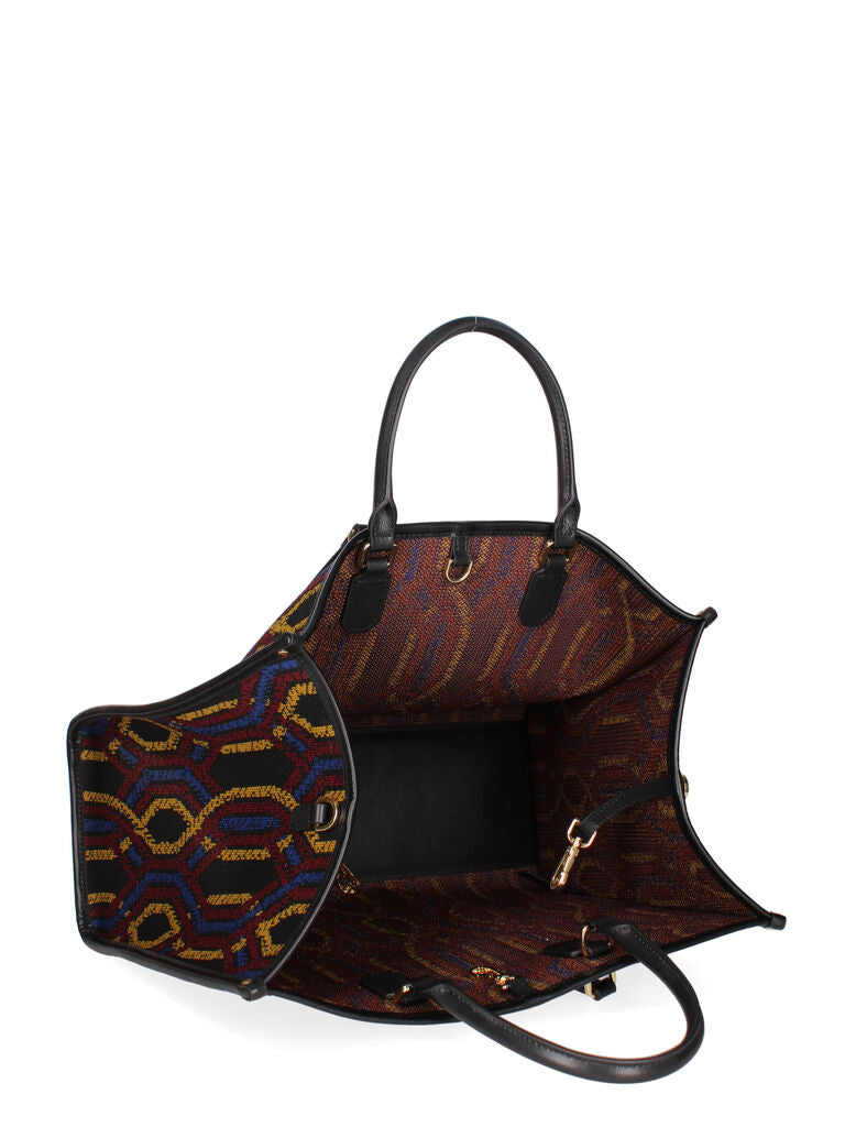 Colorful Geometric Tote Bag with Dual Handles
