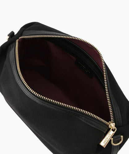 Black Geometric Tote with Dual Compartments