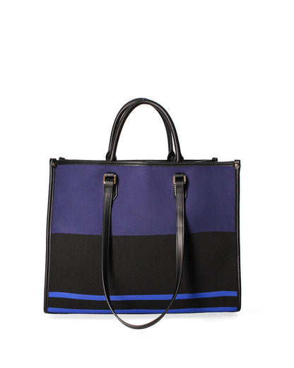 Purple Canvas Tote Bag with Artistic Design