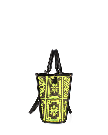 Neon Geometric Tote Bag with Dual Handles