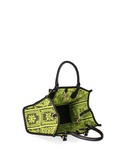 Neon Geometric Tote Bag with Dual Handles