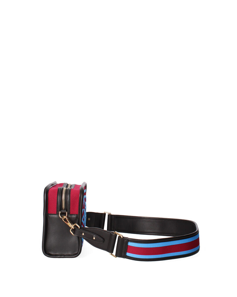 Red and Blue Geometric Pattern Pouch