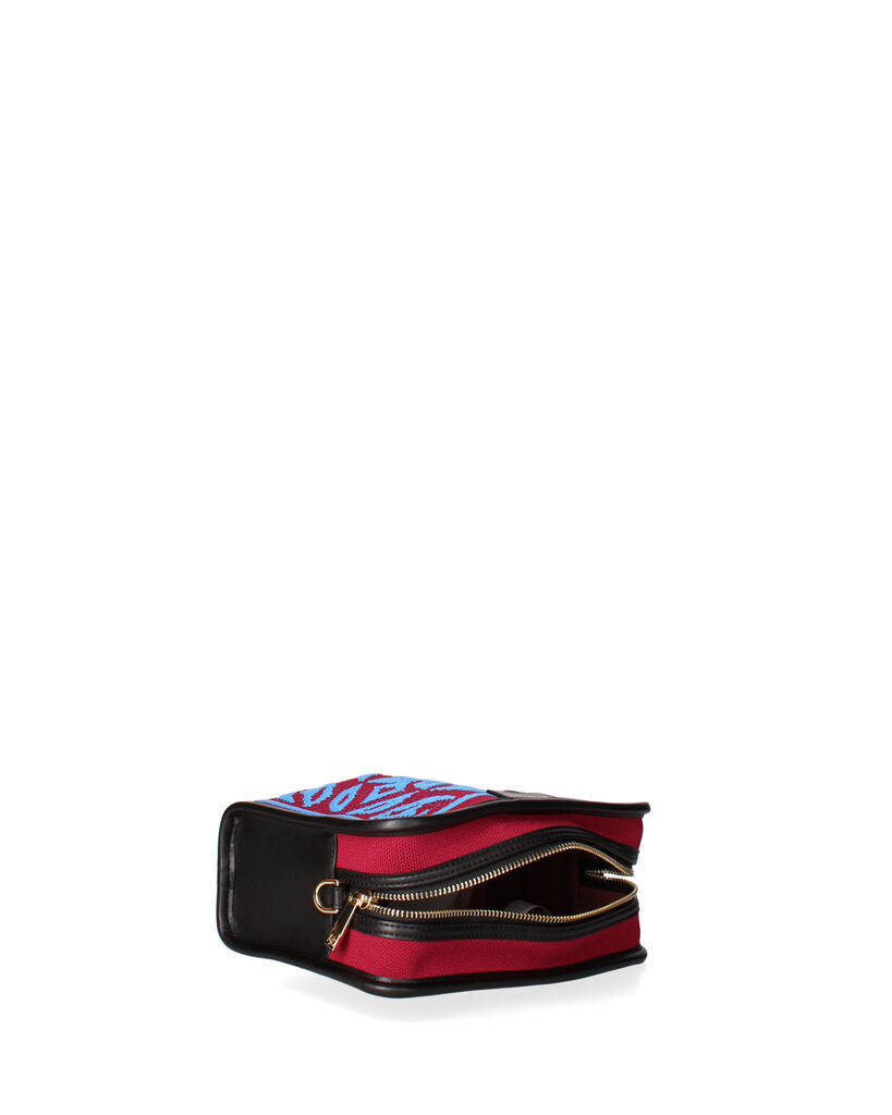 Red and Blue Geometric Pattern Pouch