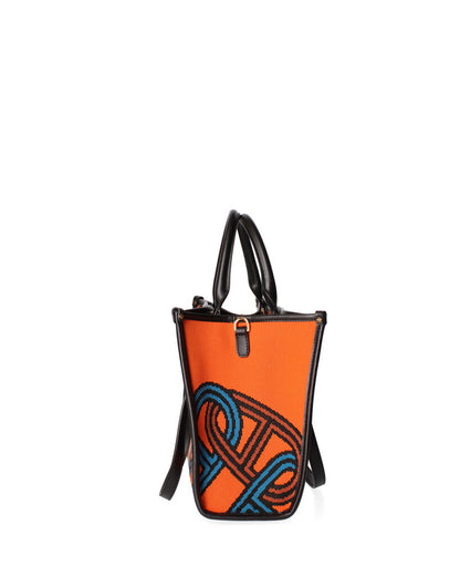 Bright Abstract Patterned Tote with Double Handle