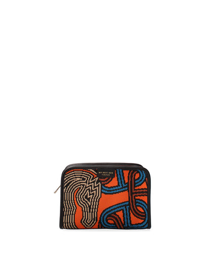 Vibrant Abstract Woven Clutch