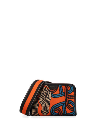 Vibrant Abstract Woven Clutch