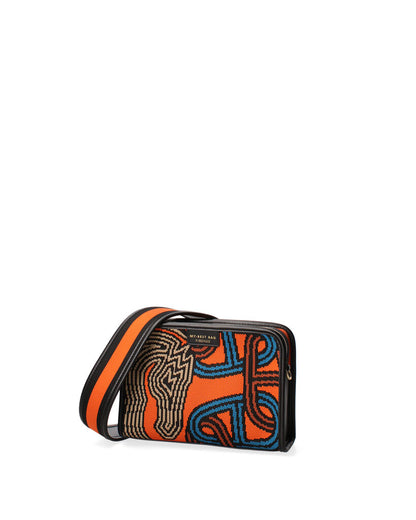 Vibrant Abstract Woven Clutch
