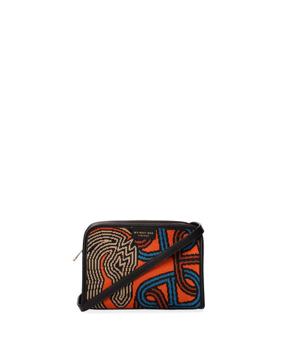 Vibrant Abstract Woven Clutch