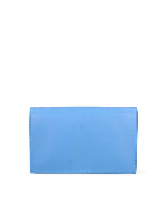Sky Blue Envelope Clutch with Minimal Design