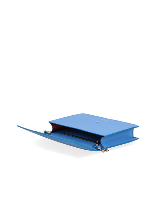 Sky Blue Envelope Clutch with Minimal Design