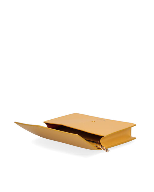 Yellow Minimalist Envelope Clutch