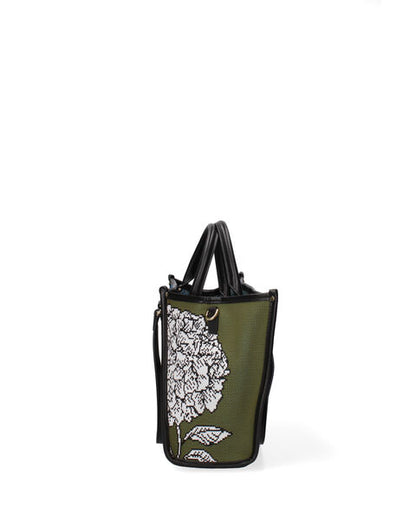 Multicolor Canvas Tote Bag with Abstract Print