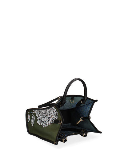 Multicolor Canvas Tote Bag with Abstract Print