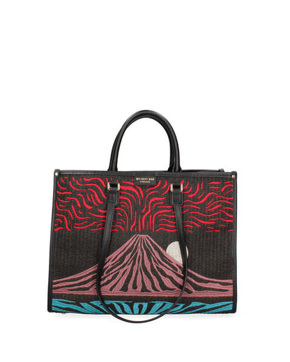 Multicolor Embroidered Tote with Artistic Design